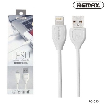 Remax Lesu RC050i καλώδιο δεδομένων / φόρτισης iPhone 0.70cm λευκό