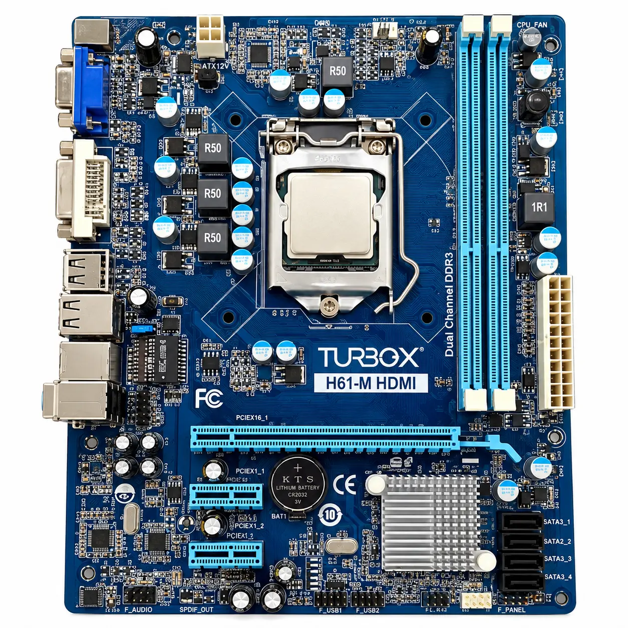 Turbo-X H61-M HDMI μητρική Socket 1155 DDR3