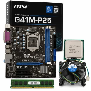 Combo Set MSI G41M-P25 Intel Core Quad Q8200 4GB DDR3 RAM