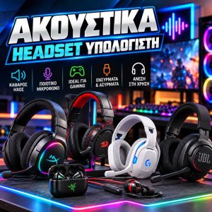 Headset και ακουστικά υπολογιστή με μικρόφωνο