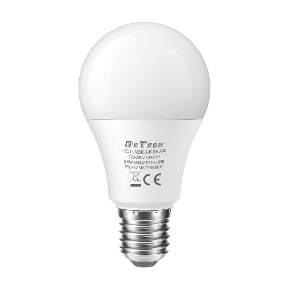 DeTech λάμπα LED E27 8.8W 6500K 806lm A60