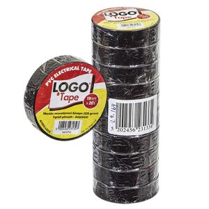 Μονωτική ταινία Logo μαύρη 19mm x 18,3m