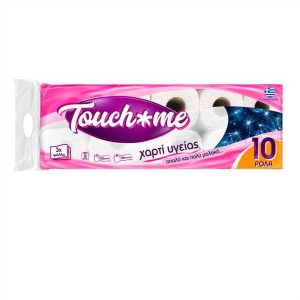 Touch Me χαρτί υγείας 3φυλλο Ροζ 10 ρολά 120g